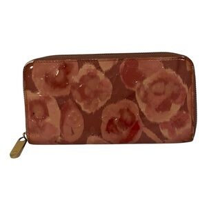 Louis Vuitton Rose Velours Vernis Ikat Zippy Wallet
